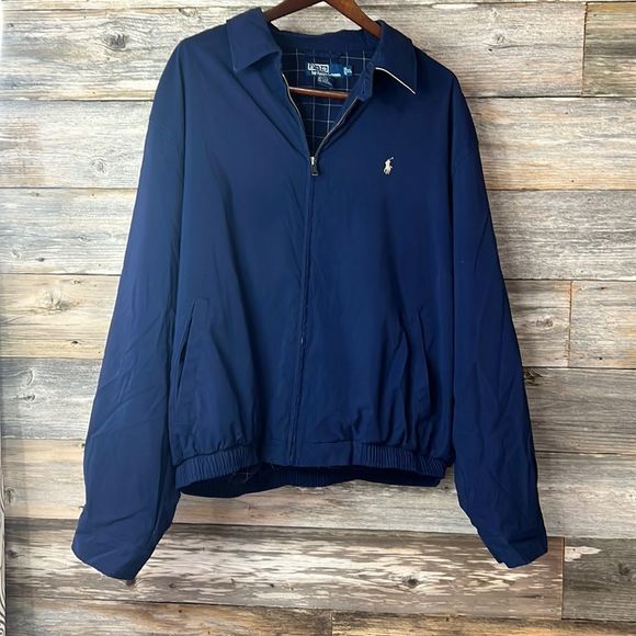 Y2K EUC Polo by Ralph Lauren Rare Plaid Lined Zip Up Jacket with Pockets💗